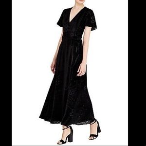 Burn-Out Velvet Wrap Maxidress